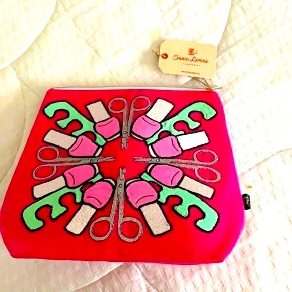 NWT Emma Lomax from London Large Embroidered Make-up or Nail Bag Bag - Picture 5 of 12